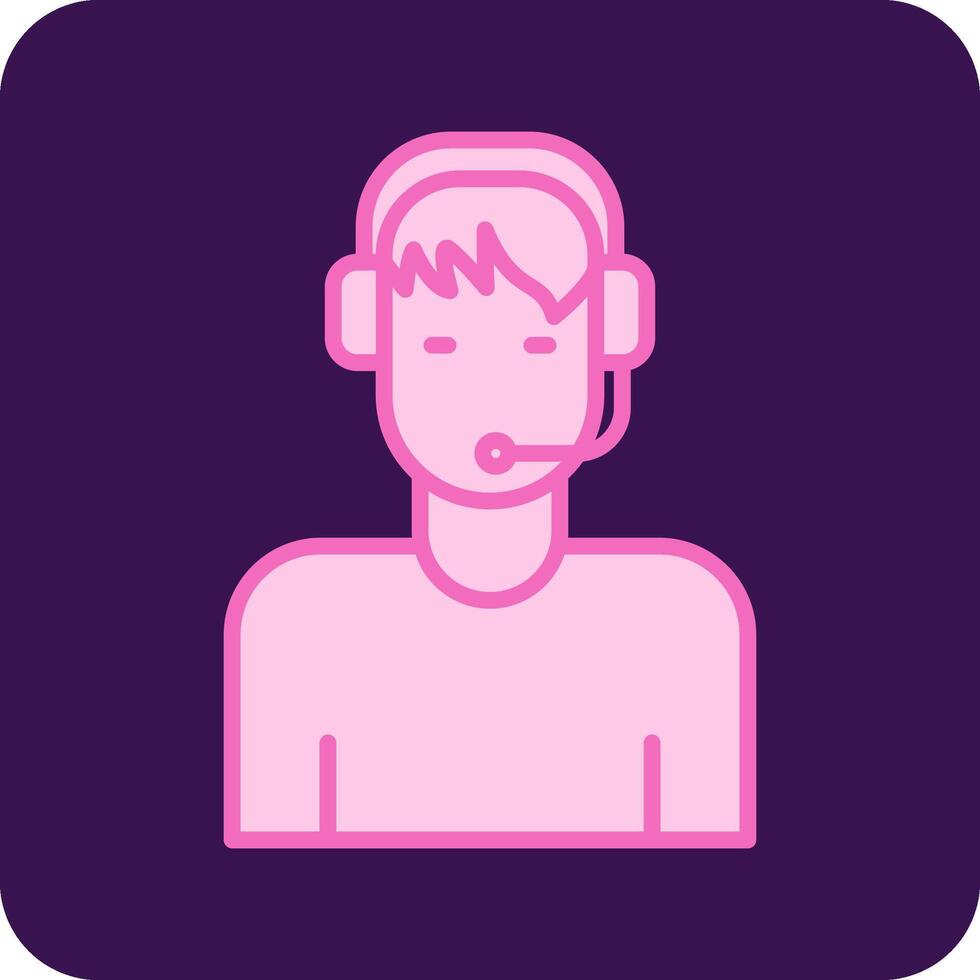 Customer Service Agent Vecto Icon vector