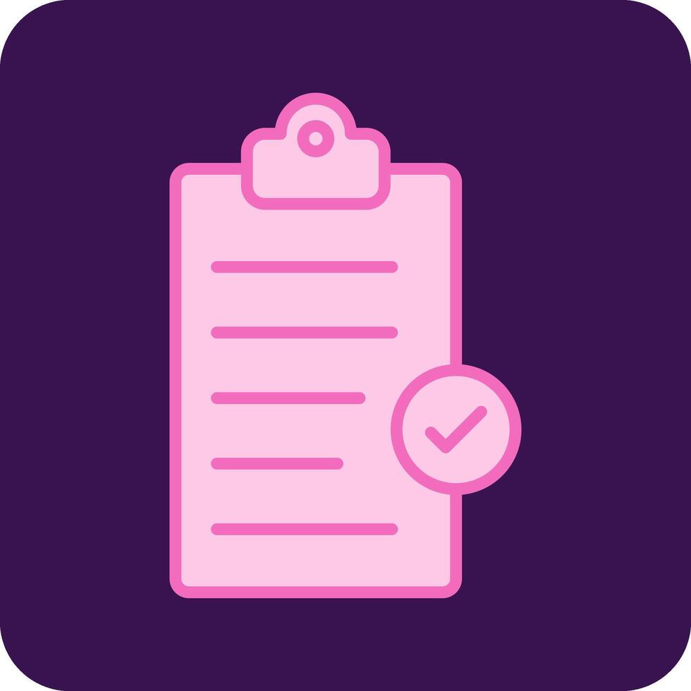 Clipboard Completed Vecto Icon vector