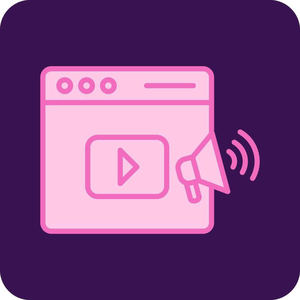 vídeo márketing vecto icono vector