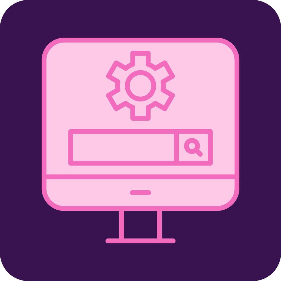 Computer Search Engine Vecto Icon vector