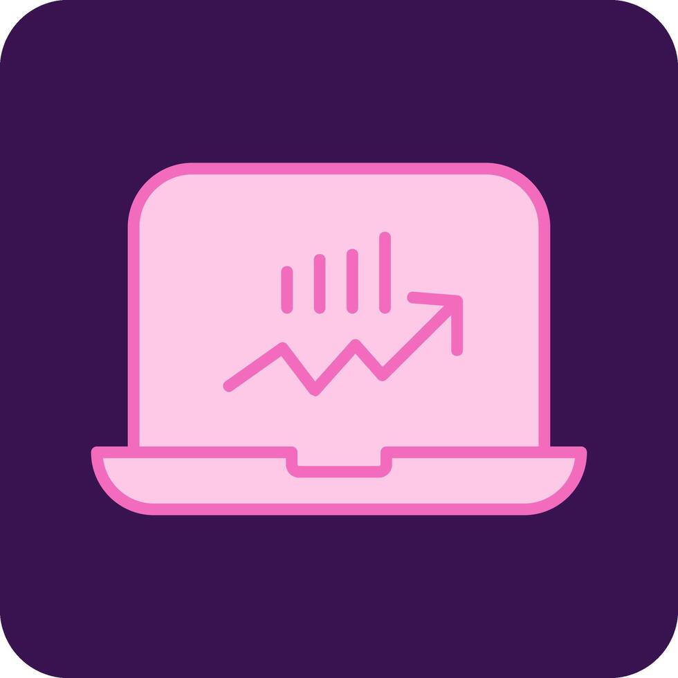 Stocks Monitoring Vecto Icon vector