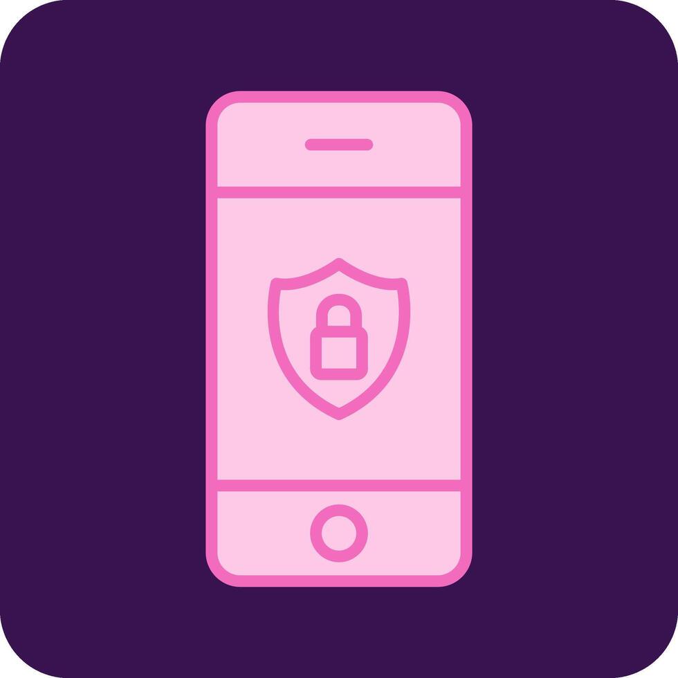 Mobile Security Vecto Icon vector