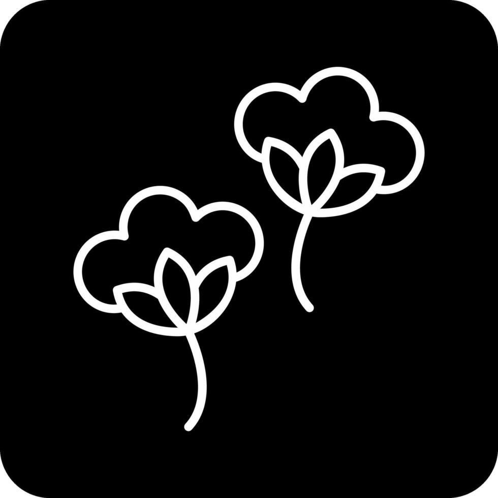 Cotton Flowers Vecto Icon vector