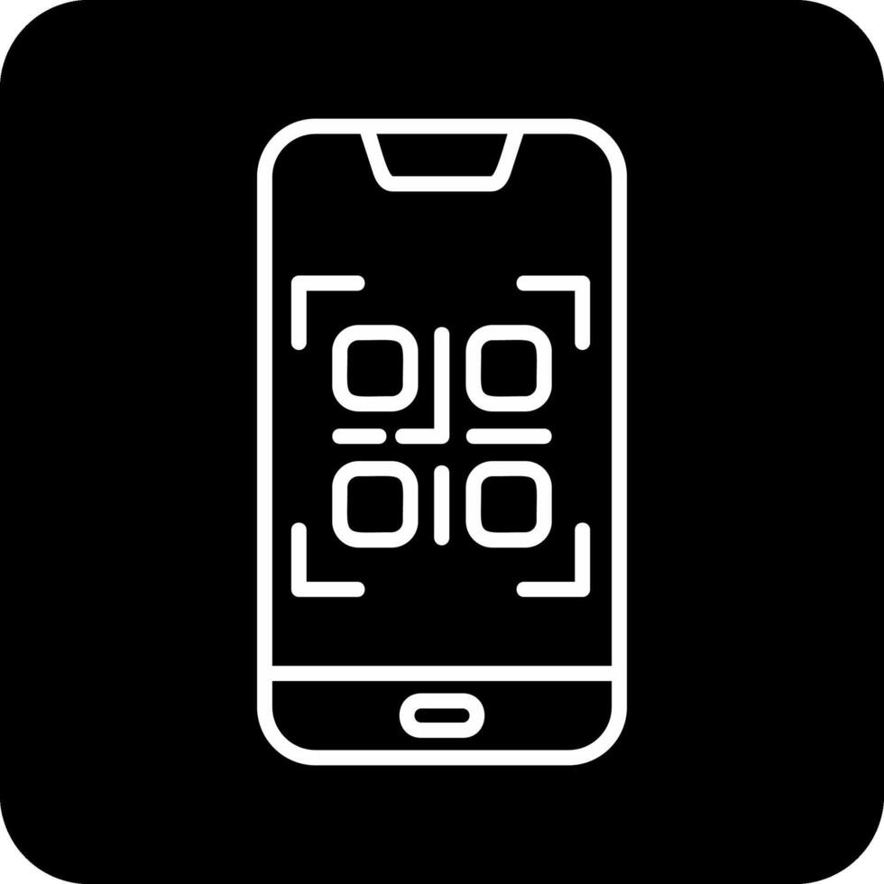 Smartphone QR Code Vecto Icon vector