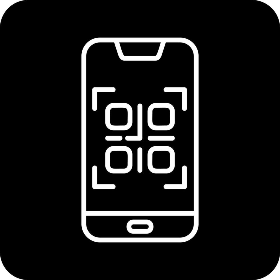 teléfono inteligente qr código vecto icono vector