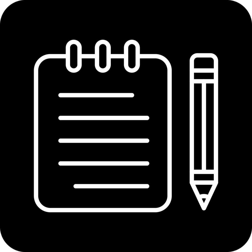 notas escritura vecto icono vector