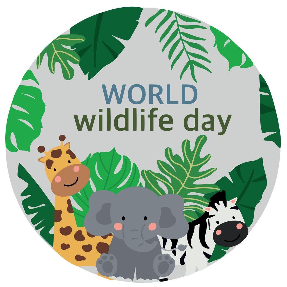 World wildlife day vector design illustration