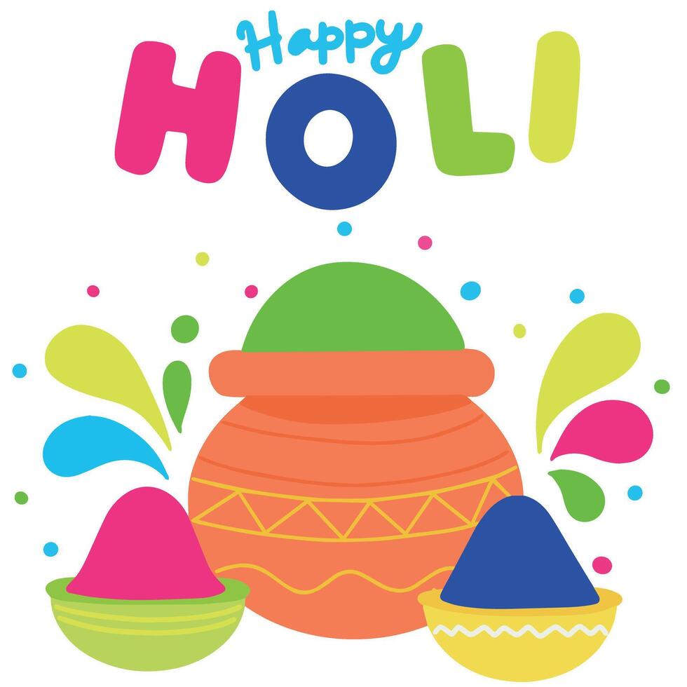 Colorfull holi event vector illustration