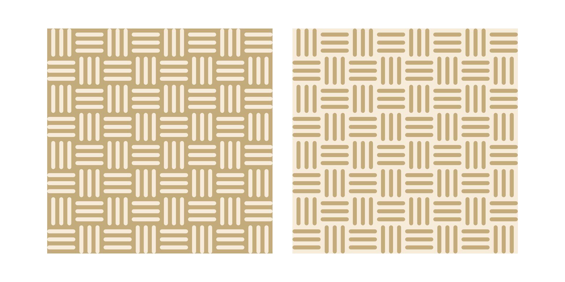 Warm neutral basket knot vector pattern, seamless knot, bamboo wave clip art background design