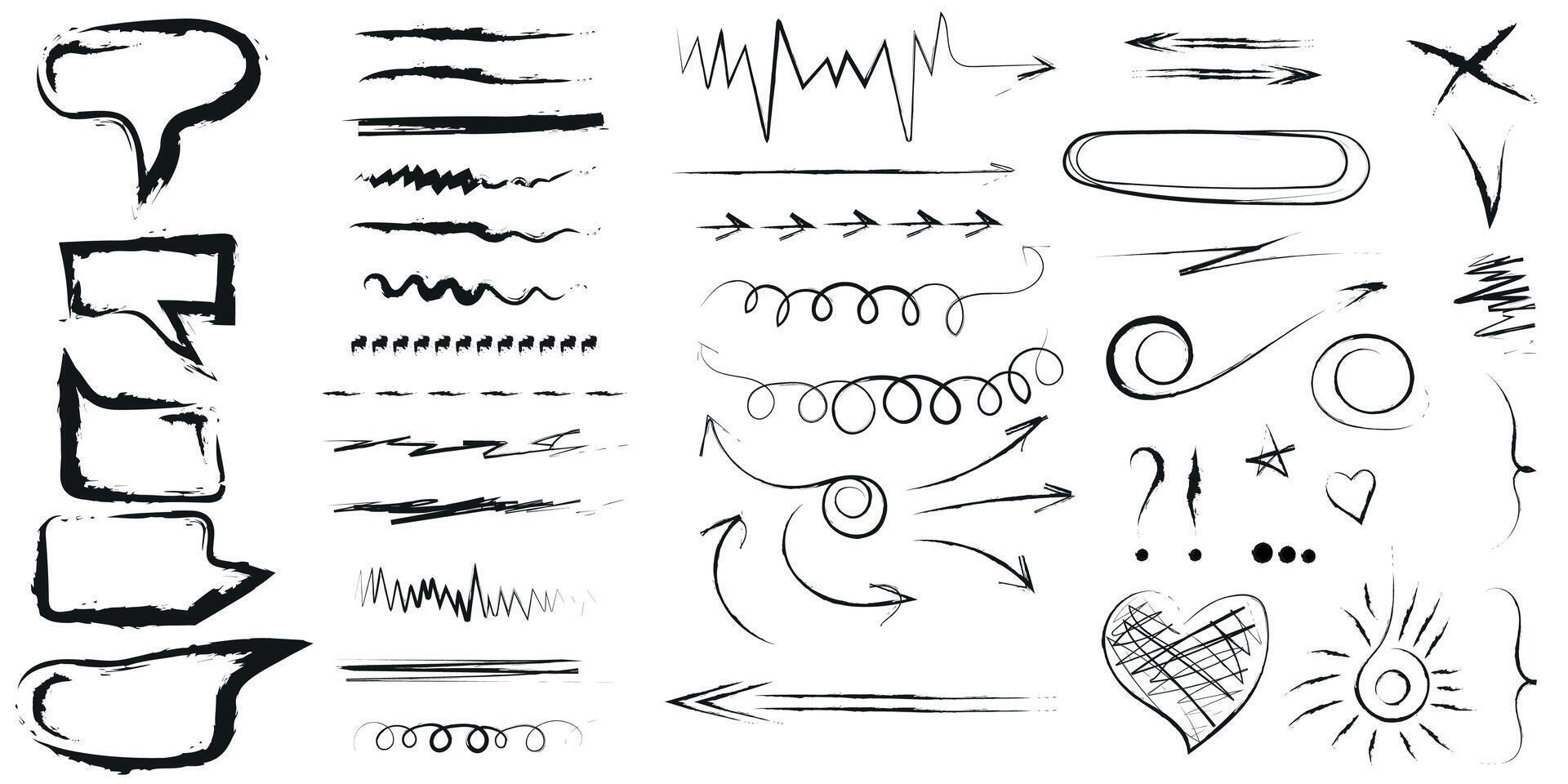 Elements for notetaking, highlighting, and underlining in Hand drawn