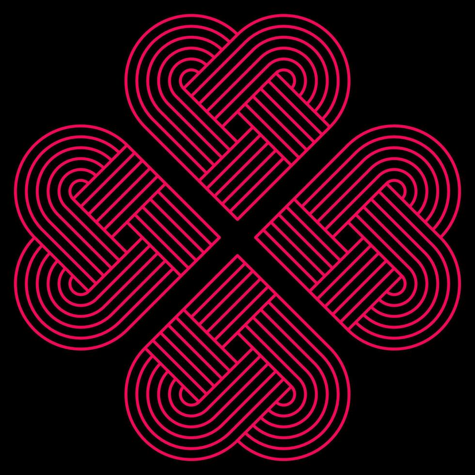 Red heart icon. Line design, editable strokes. Logo design element. vector