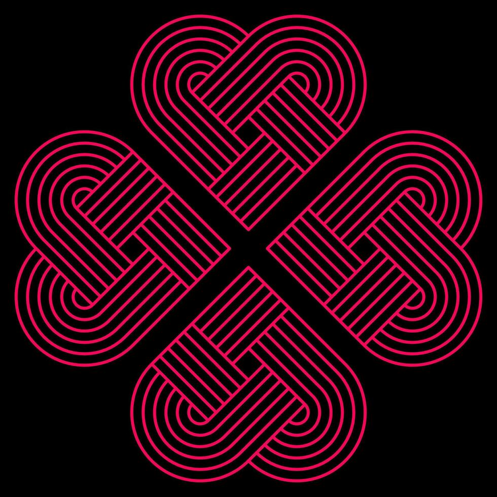 Red heart icon. Line design, editable strokes. Logo design element. vector