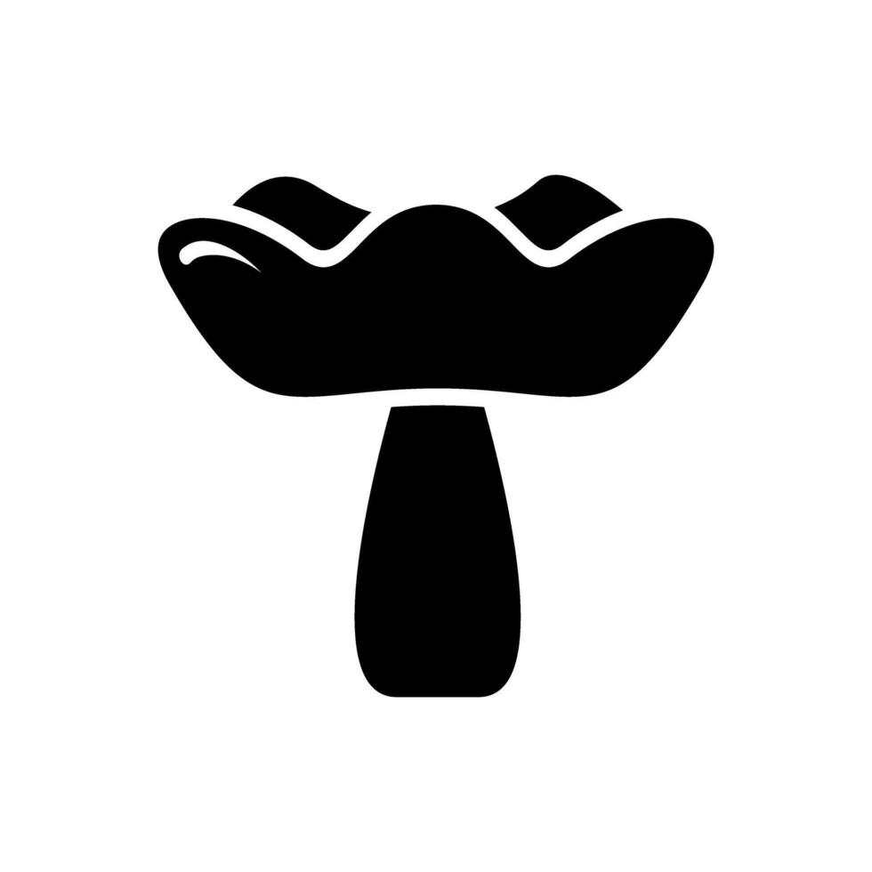 Mushroom vector icon. food illustration sign. fungus symbol or logo.