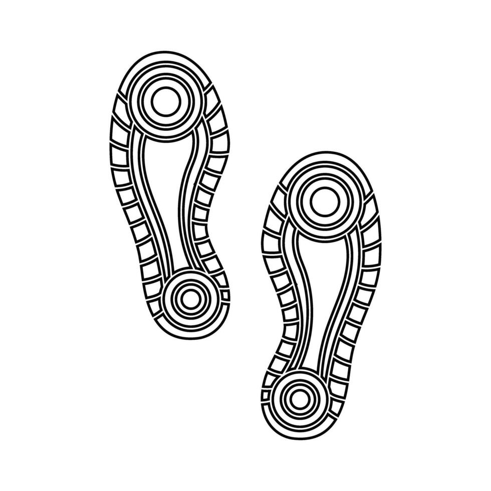 zapato huellas dactilares icono vector. huellas ilustración signo. Zapatos símbolo o logo. vector