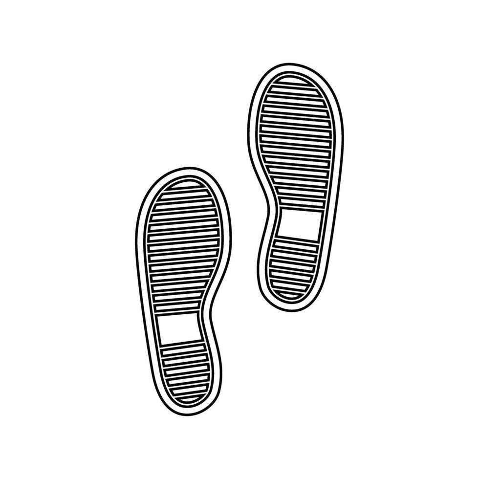 Shoe prints icon vector. Footprints illustration sign. Shoes symbol or logo. vector