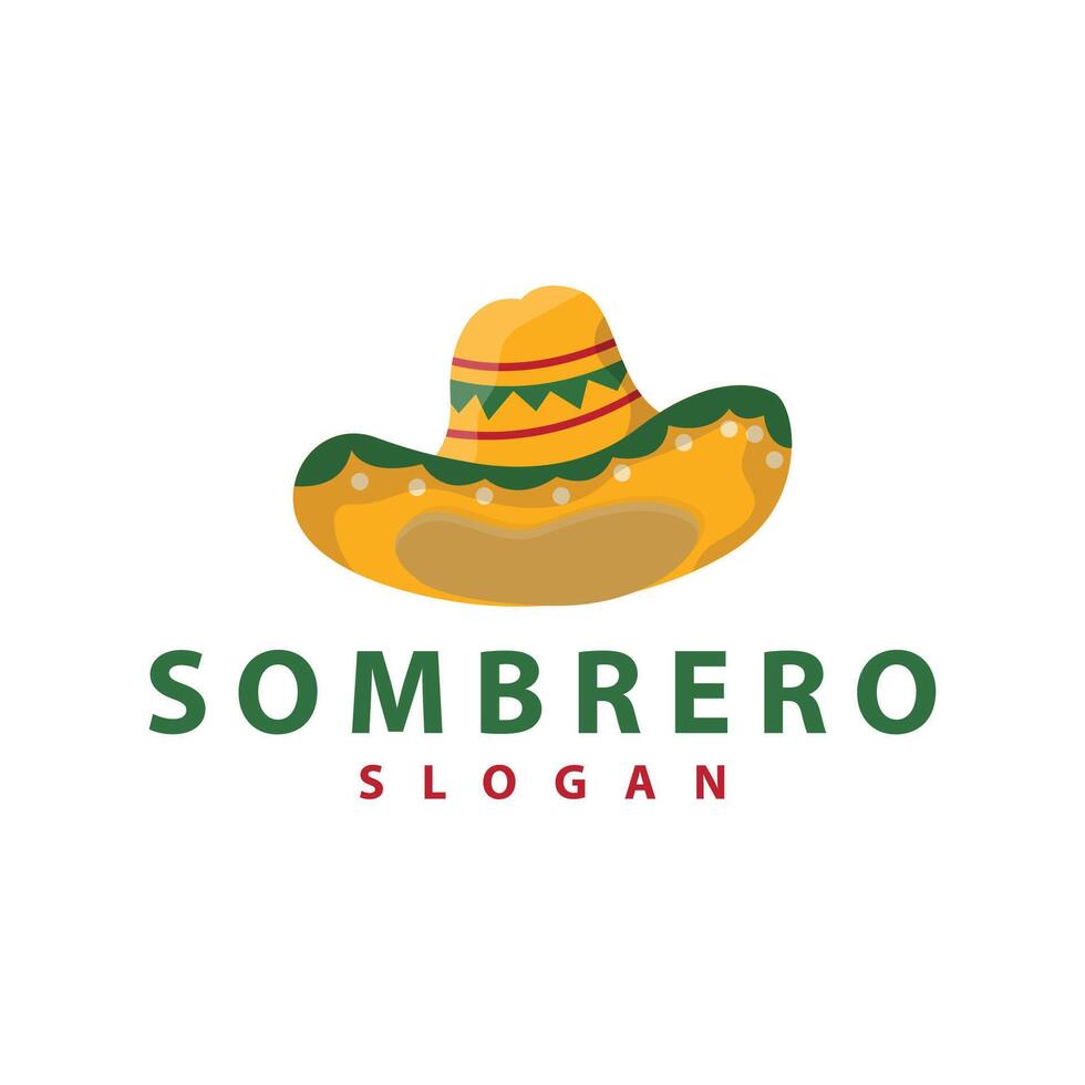 Sombrero hat logo simple mexican festival hat design template illustration vector