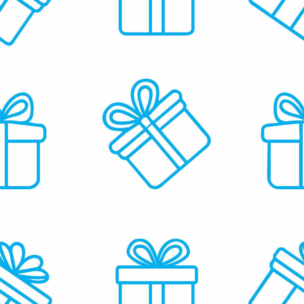 Seamless pattern of gift boxes on a white background vector