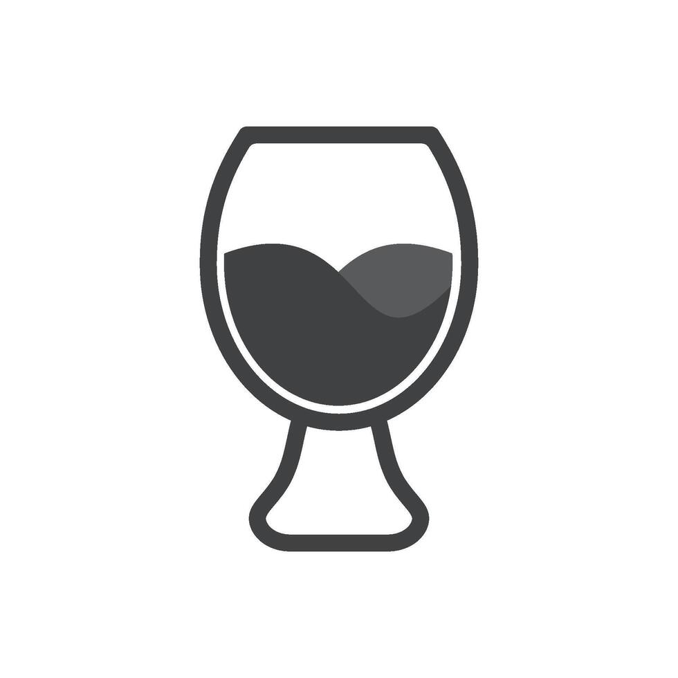 vino vaso jugo logo vector