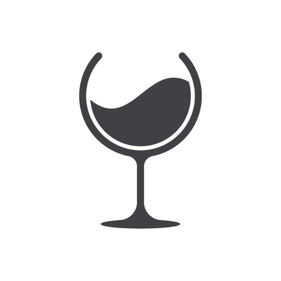 vino vaso jugo logo vector