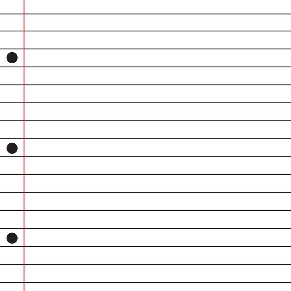 Lined paper from a notebook vector