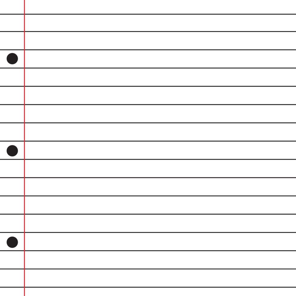 Lined paper from a notebook vector