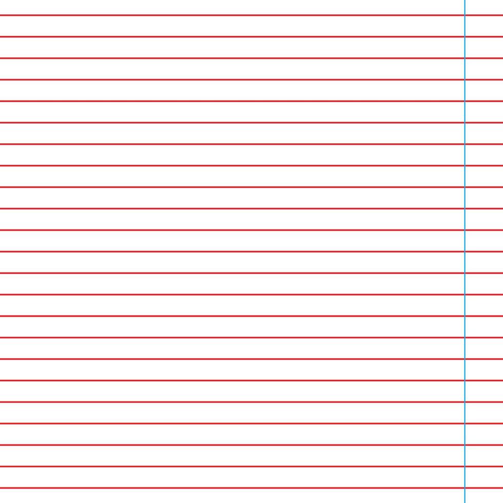 Lined paper from a notebook vector