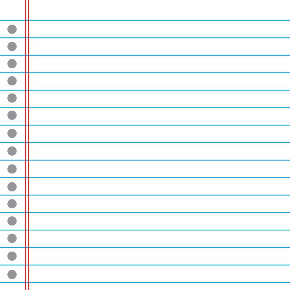 Lined paper from a notebook vector