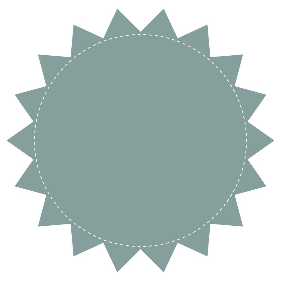 Starburst badge shape, burst wave star, price label sticker vector