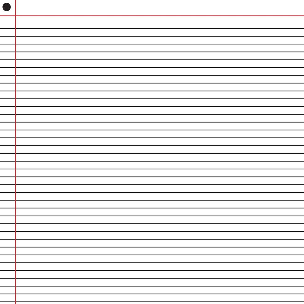 Lined paper from a notebook vector