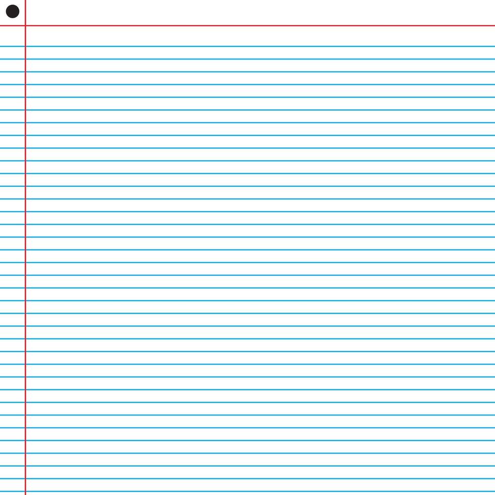 Lined paper from a notebook vector