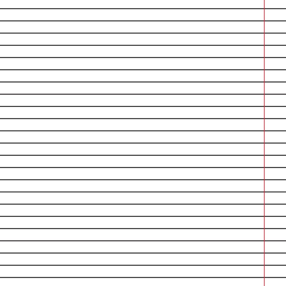 Lined paper from a notebook vector