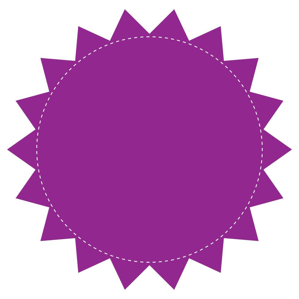 Starburst badge shape, burst wave star, price label sticker vector