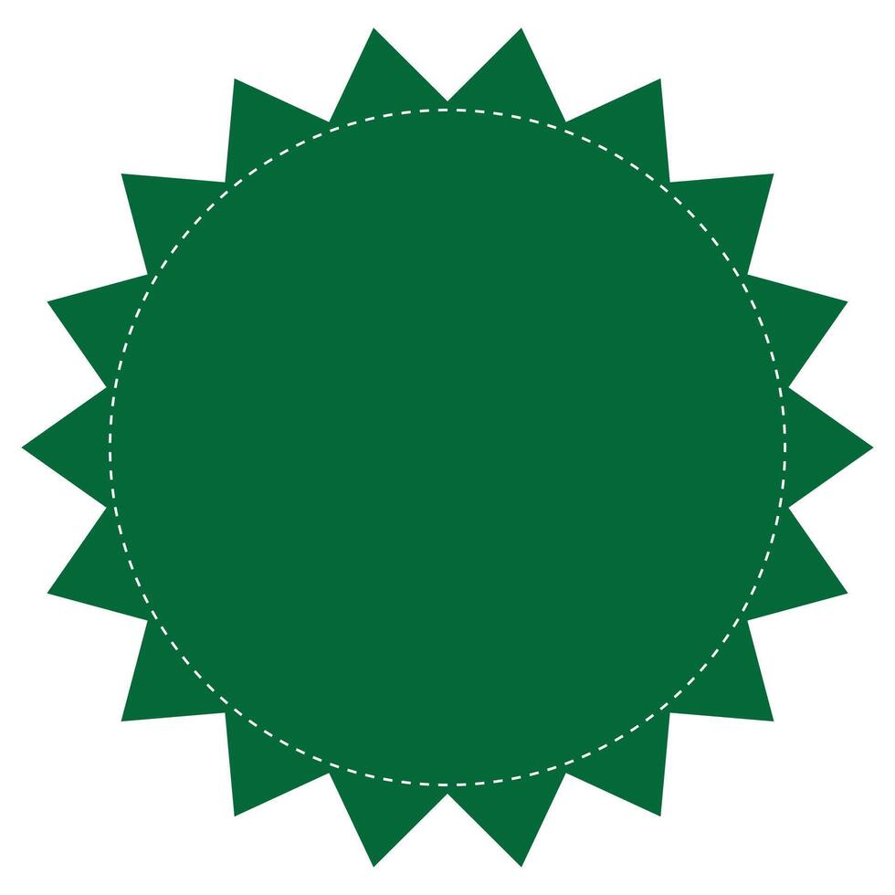 Starburst badge shape, burst wave star, price label sticker vector