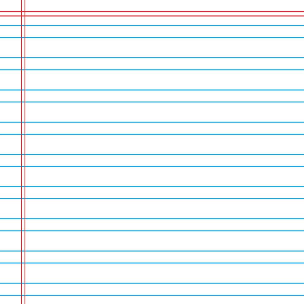 Lined paper from a notebook vector