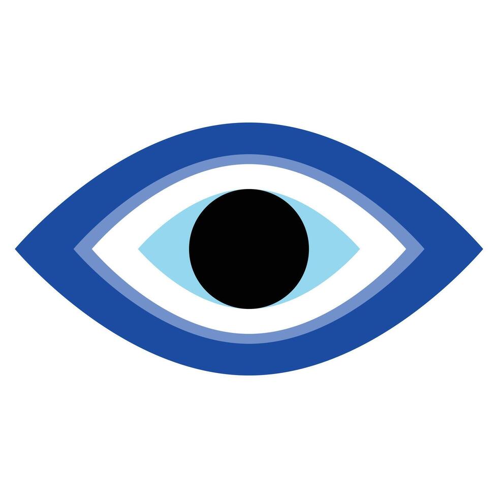 evil eye vector - symbol of protection - blue turkish