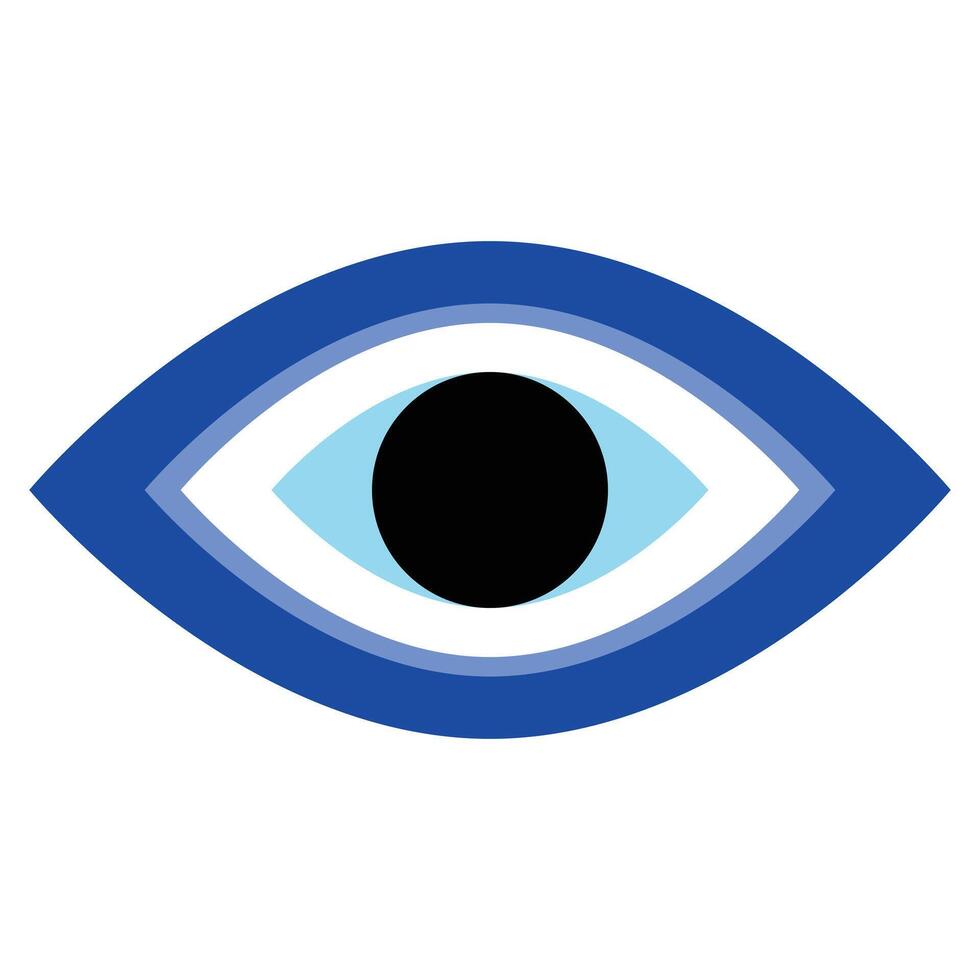 evil eye vector - symbol of protection - blue turkish