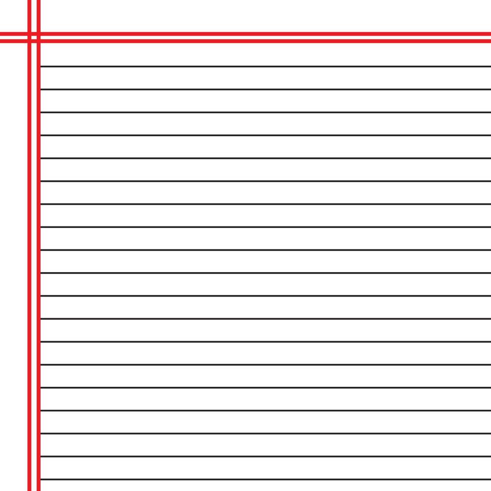 Lined paper from a notebook vector