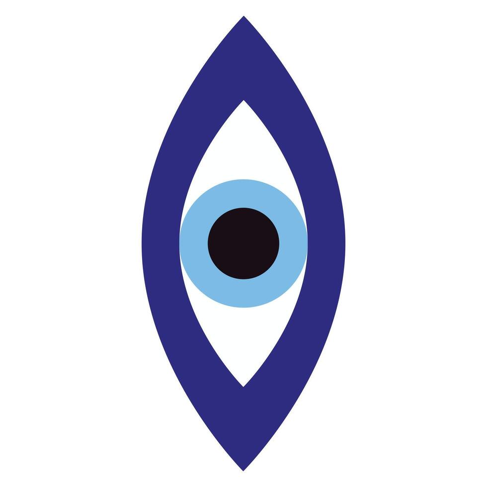evil eye vector - symbol of protection - blue turkish