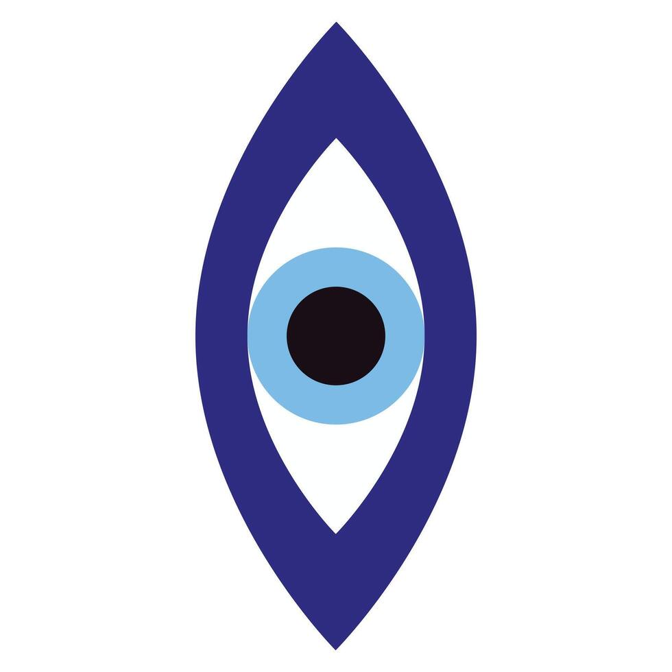 evil eye vector - symbol of protection - blue turkish