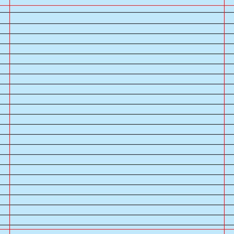 Lined paper from a notebook vector