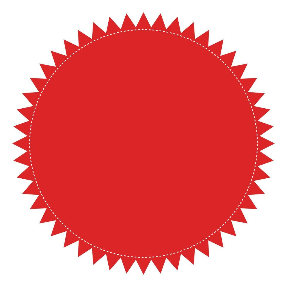Starburst badge shape, burst wave star, price label sticker vector