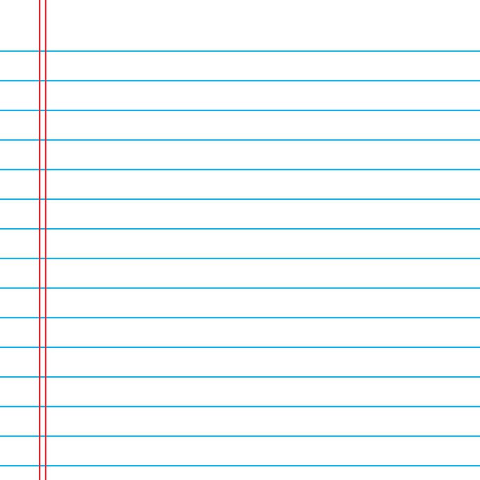 Lined paper from a notebook vector
