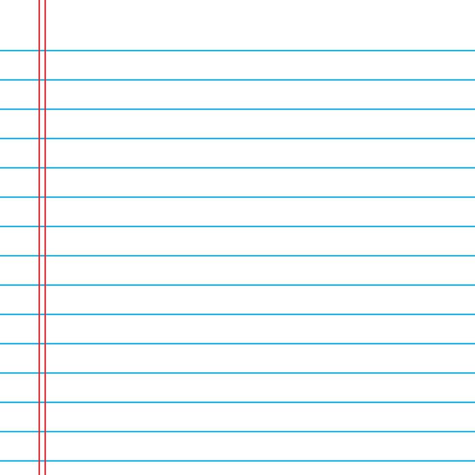 Lined paper from a notebook vector