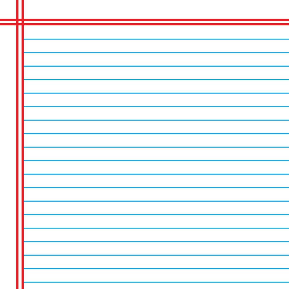 Lined paper from a notebook vector