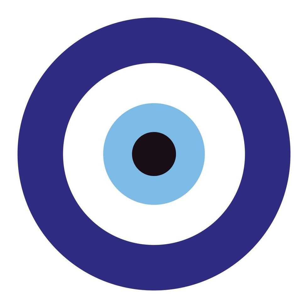 evil eye vector - symbol of protection - blue turkish