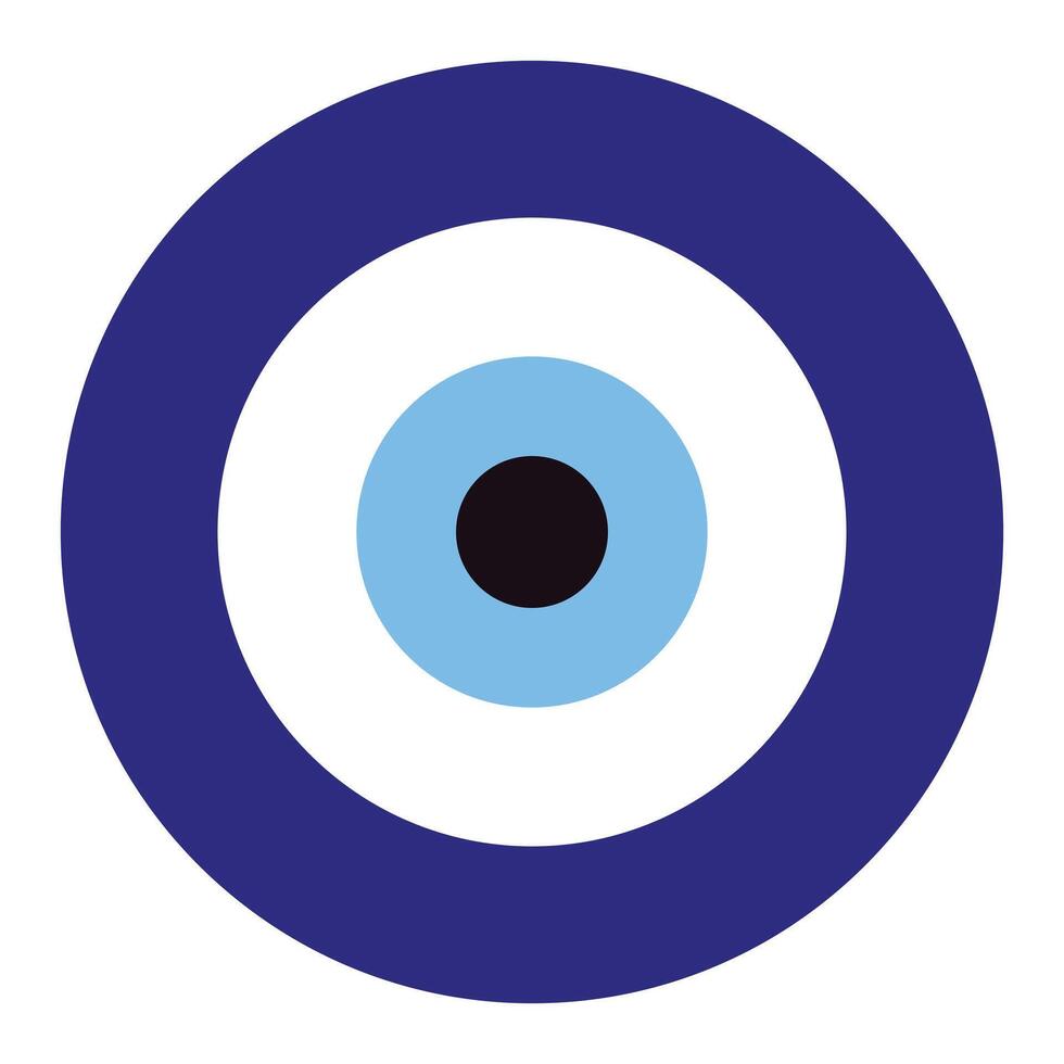 evil eye vector - symbol of protection - blue turkish