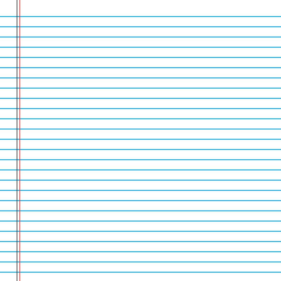 Lined paper from a notebook vector