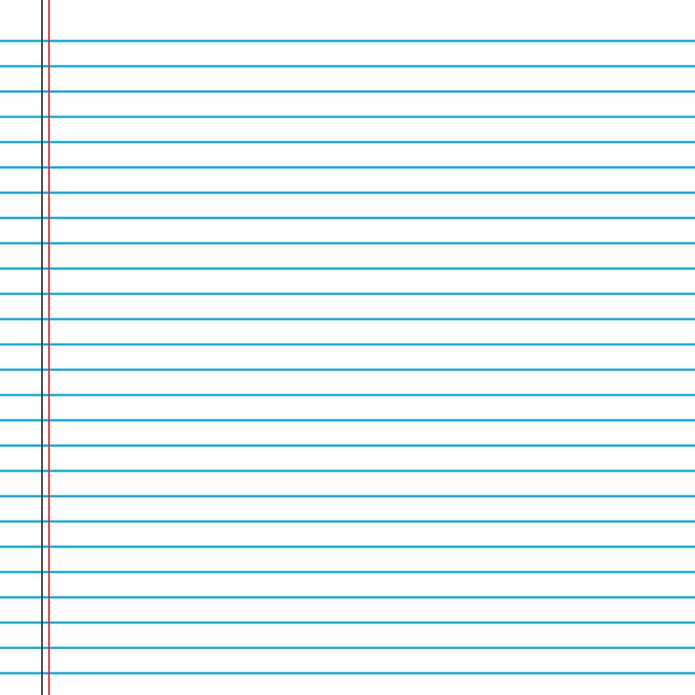 Lined paper from a notebook vector