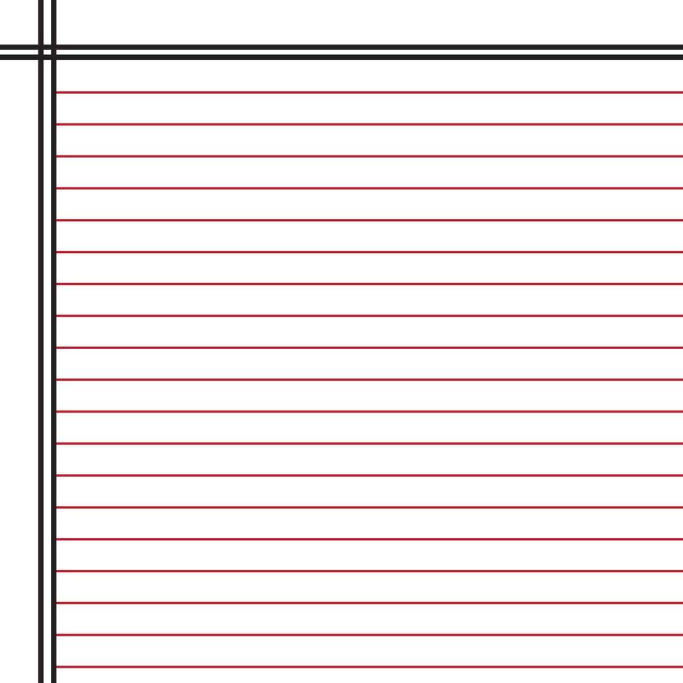 Lined paper from a notebook vector