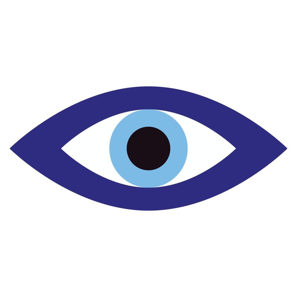 evil eye vector - symbol of protection - blue turkish